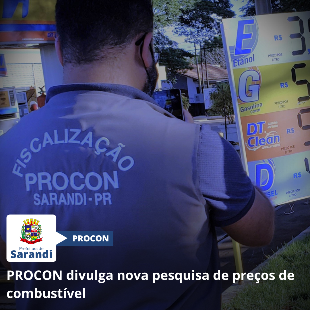 PROCON divulga nova pesquisa de preços de combustível